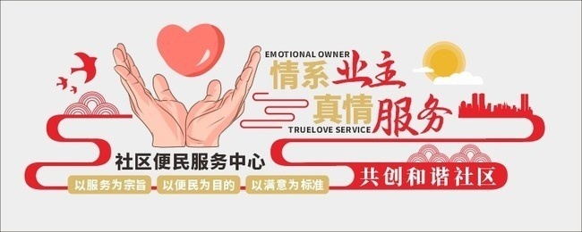 物业服务文化墙图片